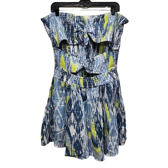 NWT By Anthropologie Reversible Smocked Mini Dress, LP - Picture 8 of 10